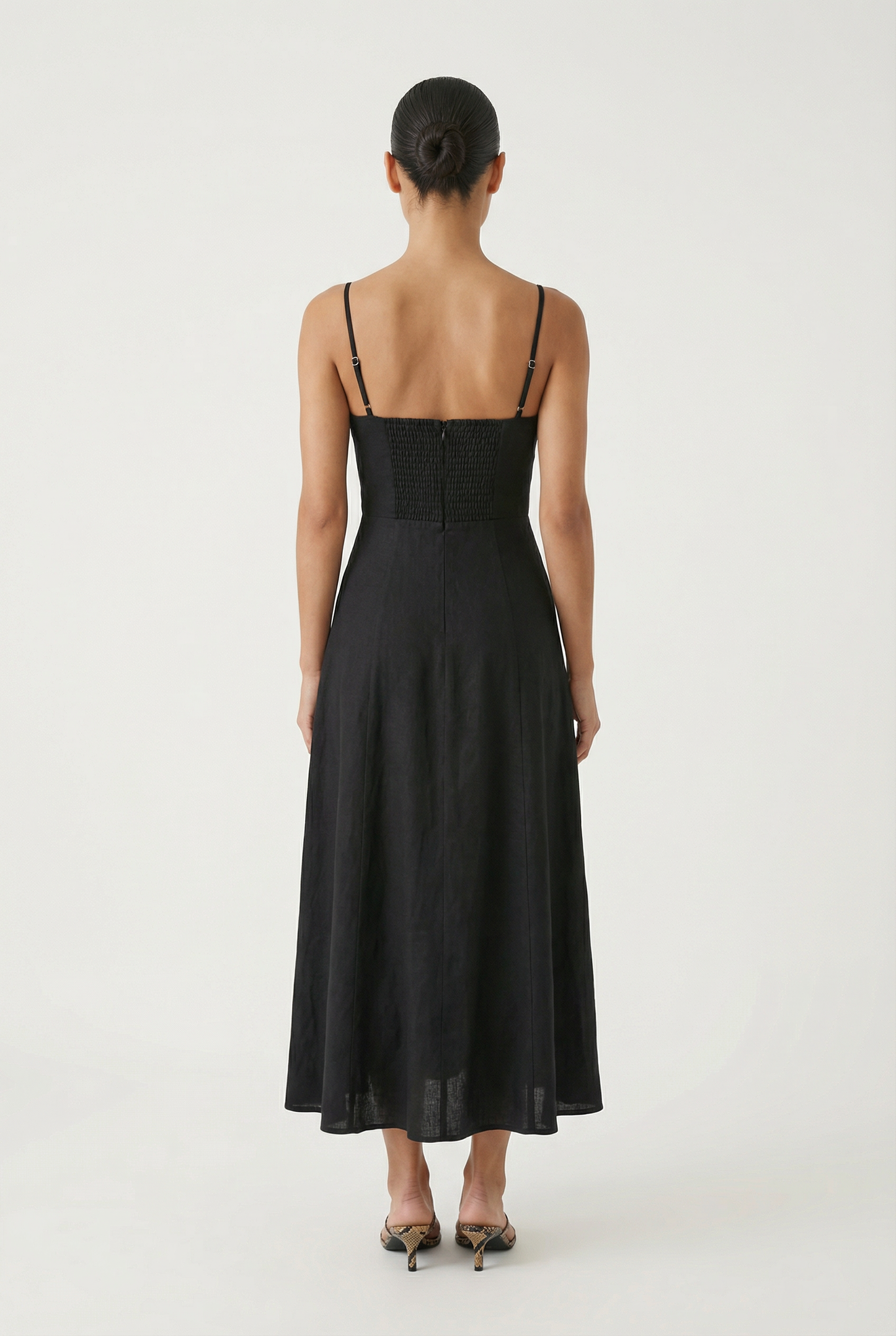 Sunset Beach Linen Midi Dress