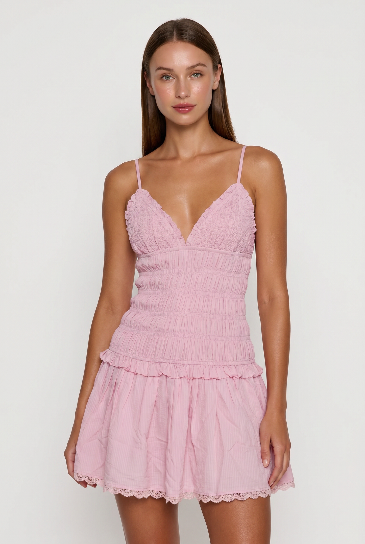 Twirl Smocked Mini Dress
