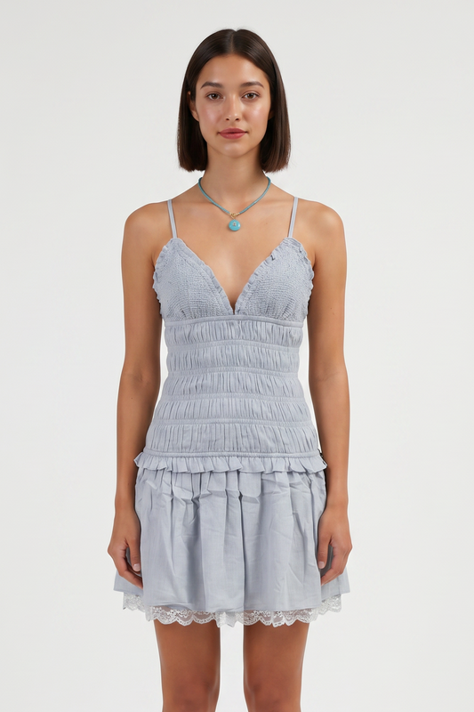 Twirl Smocked Mini Dress