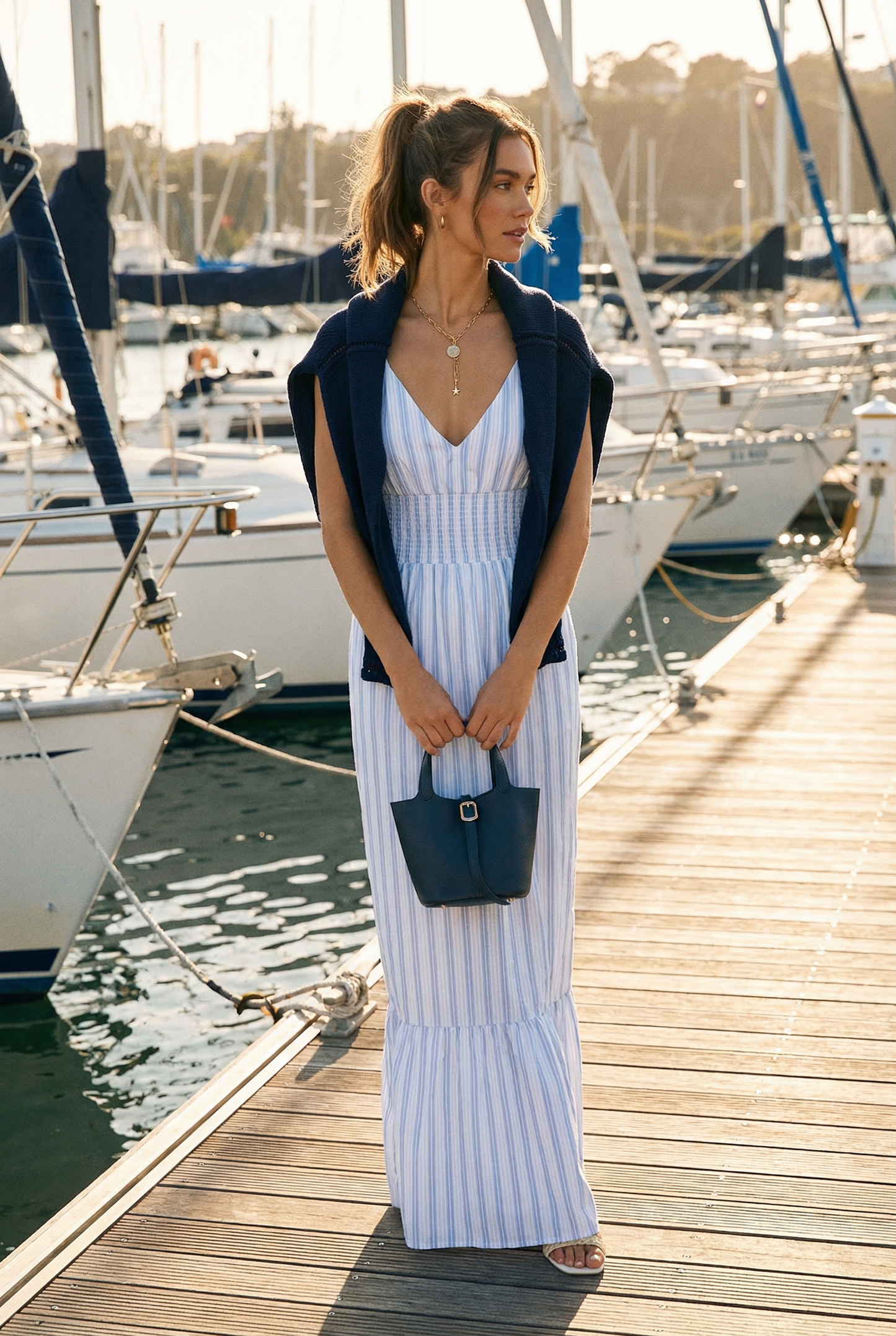 Toni Stripe Maxi Dress