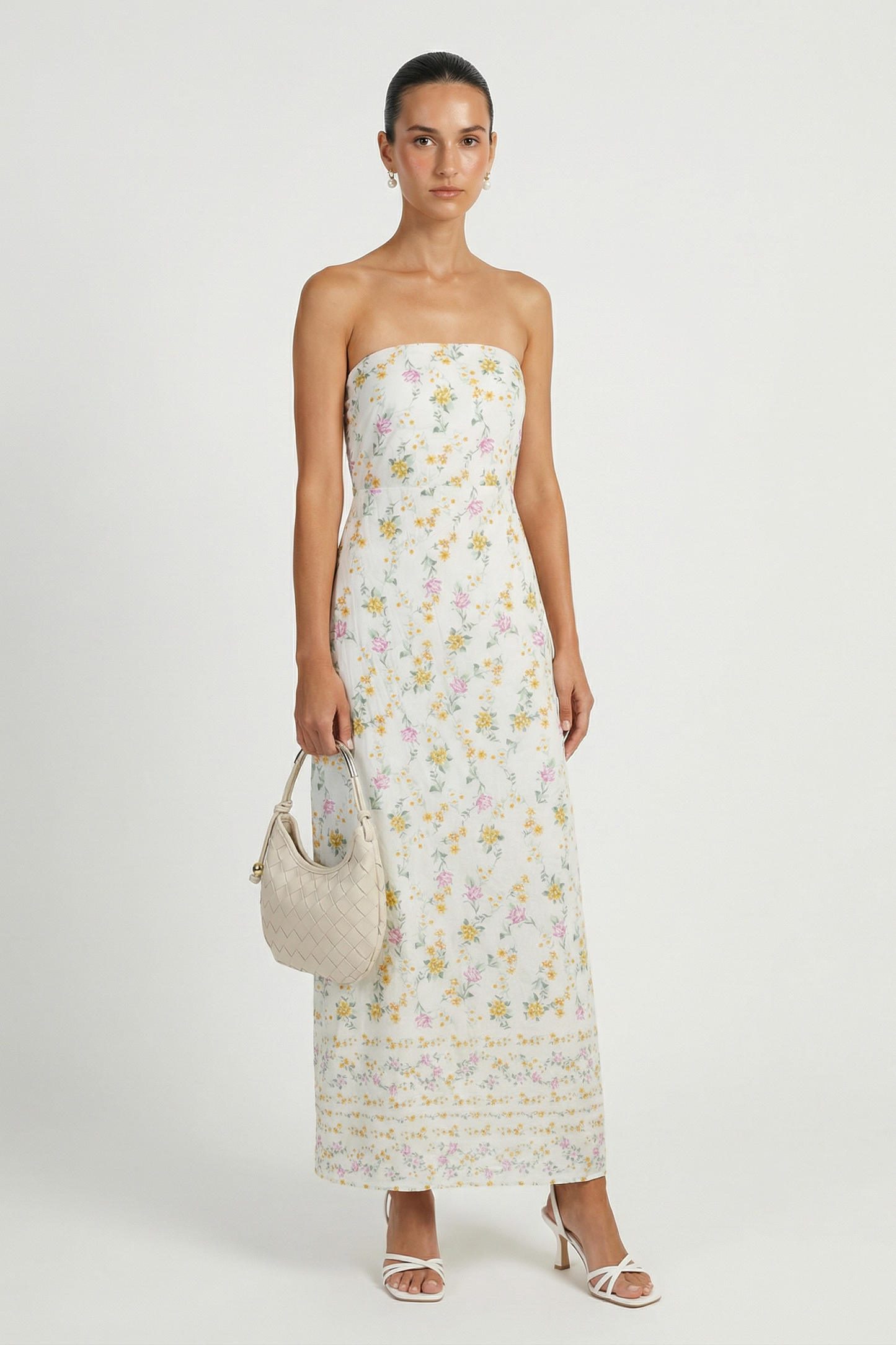 Via Flora Strapless Dress