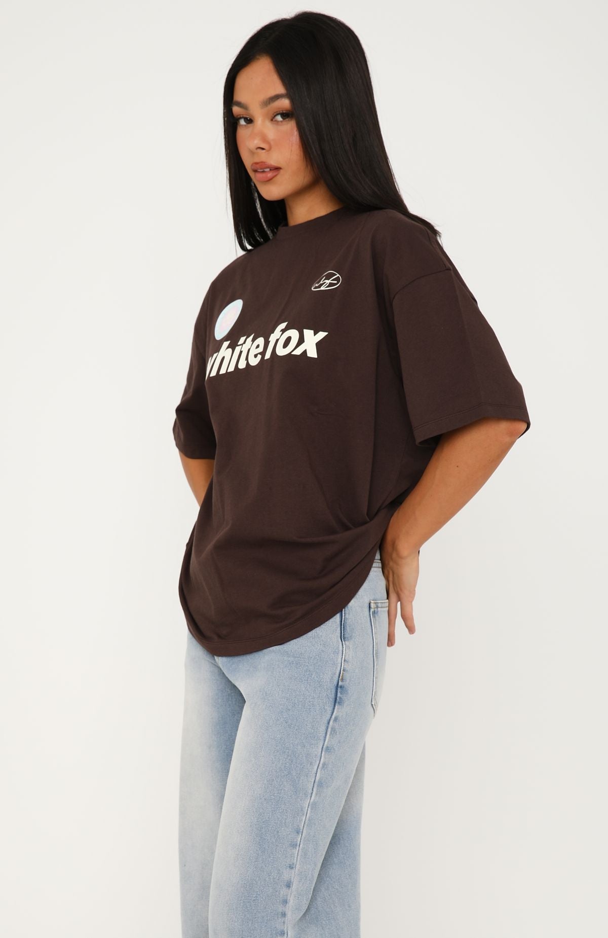 No Matter What Happens Oversized Tee Chocolate