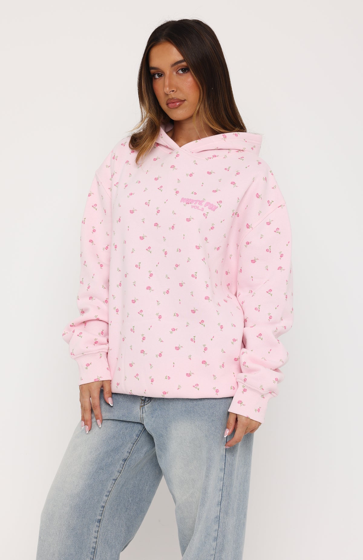 Offstage Printed Oversized Hoodie Posy Ditsy