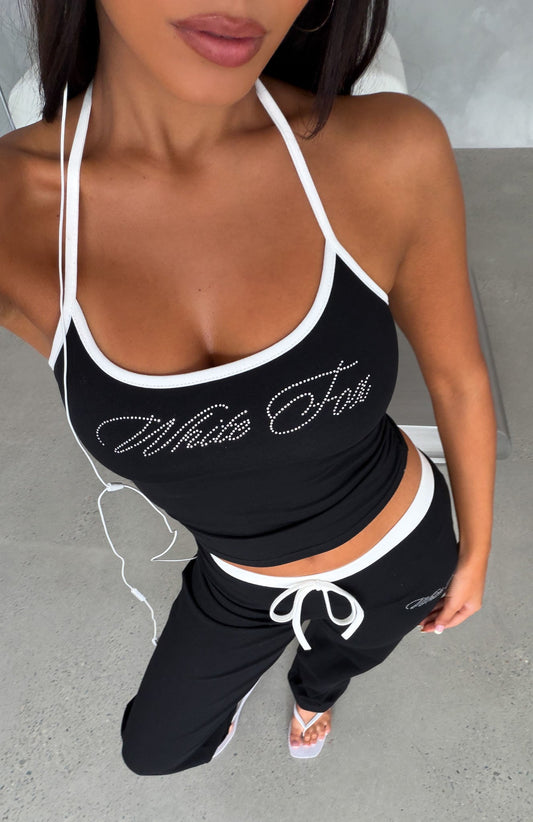 She's A Princess Halter Top Black